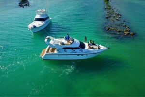 2 Hour Sunset - 47' Azimut, Tulum, Playa del Carmen, Riviera Maya - Sunbathing, snorkeling, and paddle boards: you choose the pace