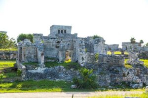 5X1: Tulum and Coba Ruins, Cenote & Mayan Village Full Day Tour - Tulum Archaeological Site: sea views, a guided hour, and 30 minutes to explore