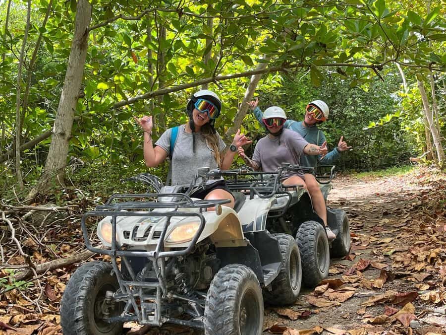 ATV Adventour: Cenote Caverna Jade, Transportation & Tequila - Jade Cavern Cenote: minerals, stalactites, and an extra $20