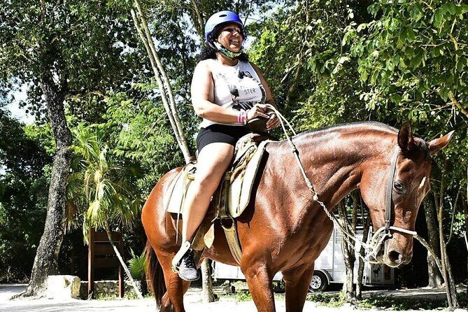 ATV & Horseback Ride with Ziplines Cenote from Playa del Carmen - El Rey Polo Club horseback: 30 minutes that fit most riders