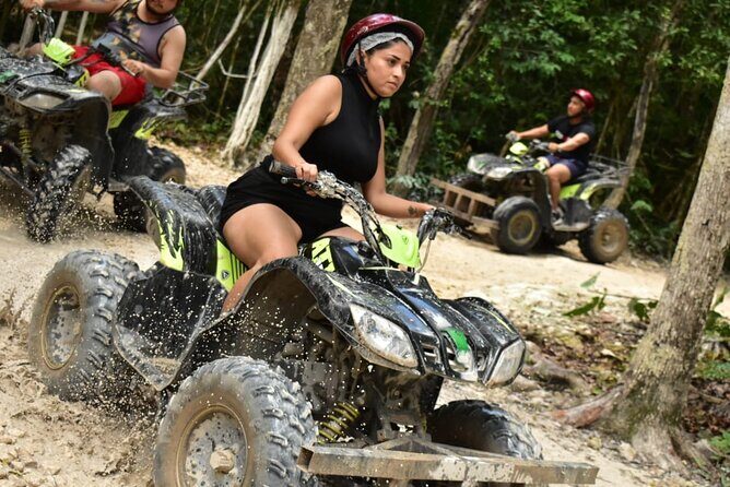ATV Tour from Tulum or Riviera with Ziplines and Cenote Swim Day - Zip lines over the treetops: the thrill level and the length that matters