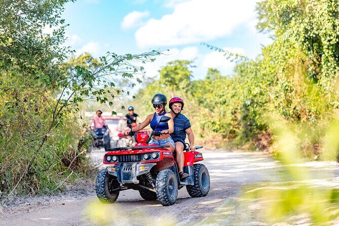 Best Cozumel ATV Jungle Tour + Jade Cavern + Beach + Locker - ATV Jungle + Mayan Cenote Start at San Francisco Beach Club