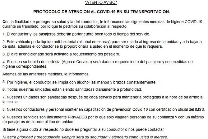 Cancun Airport Private Transfer One Way: To or From Akumal area Up to 03 Pass. - Welcome drinks, air-conditioning, and the COVID protocol that’s actually specific