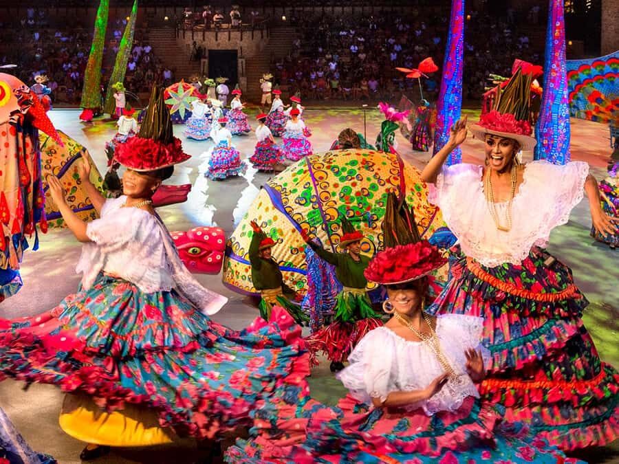 Check out the Night Show at Xcaret Park - Rainforest Trail, beach cove, and where families fit in