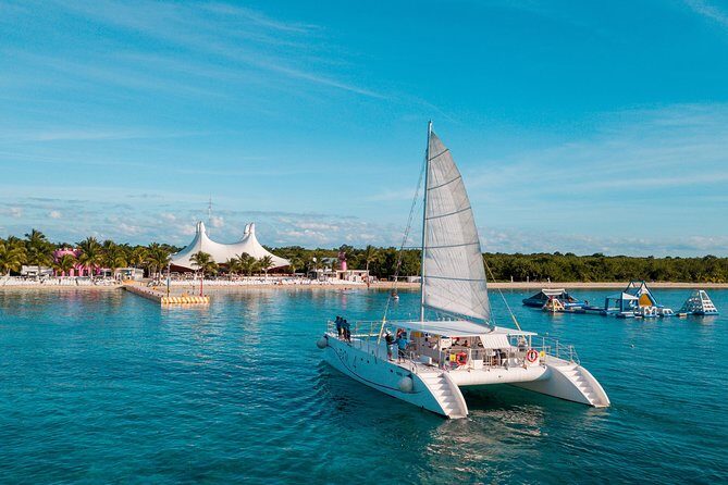 Cozumel Catamaran Snorkeling Tour & lunch® - Lunch at Playa Mia Grand Beach Park: regional dishes, open bar, and local performances