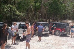 Cozumel Jeep Adventure to Jade Caverns with Lunch and Snorkel - Getting Ready for the Jeep Ride: Climbing In and Bumpy Means Plan Smart