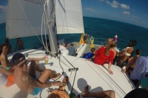 Exclusive Sailing Isla Mujeres. Top tour! - Catamaran time: attentive crew, music, and sailing reality