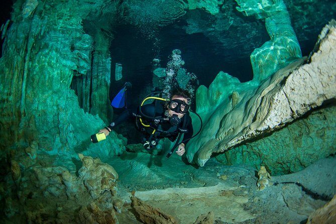 Go for 2 dives in cenote Dos ojos for certified divers - Barbie Line: your first underwater route and why it’s a smart start