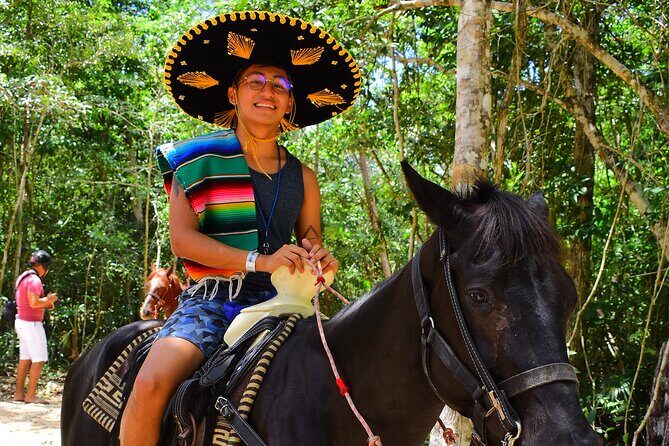 Horseback Ride, ATVs (Shared), Cenote & Ziplines! From Playa Del Carmen - Horseback riding with a professional: what to expect on the saddle