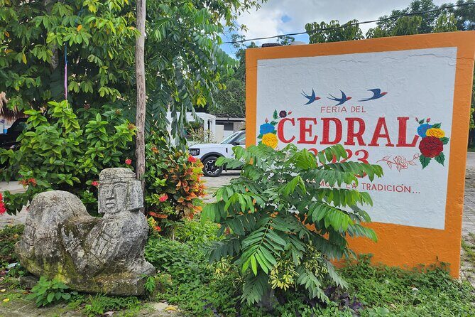 Jade Cavern ATV Tour in Cozumel with Beach Break with transfer - Stop 1: El Cedral for Cozumel traditions and 800 AD wall art
