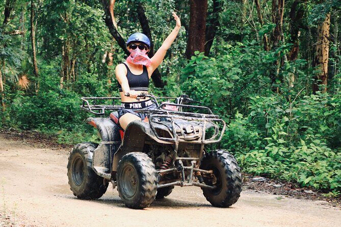Maya Adrenaline Tulum: Cenote + 5 Ziplining + ATV Adventure - Cenotes at Labnaha: ladder entry, life vests, and why this is the best part