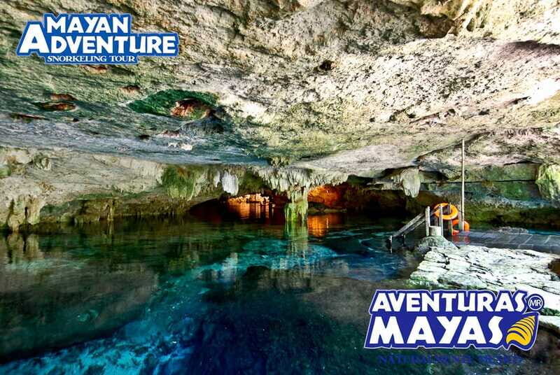 Mayan Adventure - 3 different snorkeling sites in one day! - Stop one: snorkeling in jungle underground water