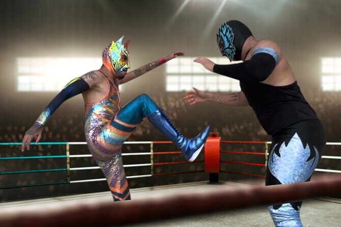 Mexican Lucha Libre Experience in Cozumel, Tacos and Margaritas - The Show: Wrestlers, Audience Interaction, and Meet-and-Greet Energy