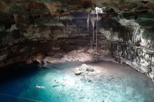Private Cenotes tour - Cenote Nicte-ha: cave river, rock formations, and real swimming time