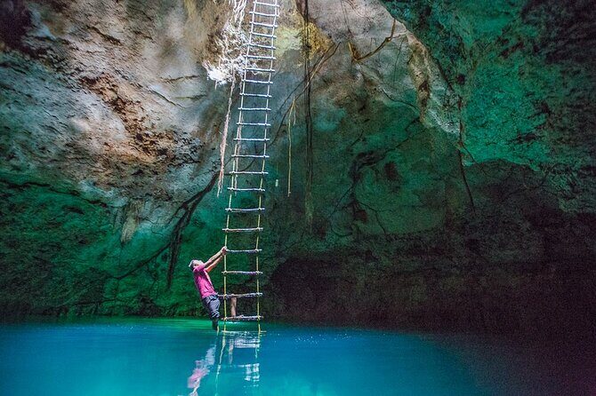 Private - Mayan Inland Expedition - Coba Ruins, Punta Laguna and Mayan family - Climbing Cobá’s top pyramid: the workout payoff