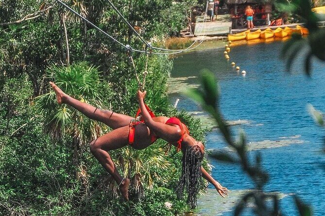 Private Tour Tankah 3 Zip Lines 3 Cenotes Canoe Snorkel Community - 3 cenotes plus canoe snorkel: how the water stops make the circuit feel complete