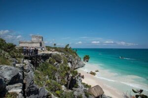 Private Tulum Ruins, Turtles in Akumal and Cenote Adventure - Tulum ruins on the cliff: the Mayan story tied to the view