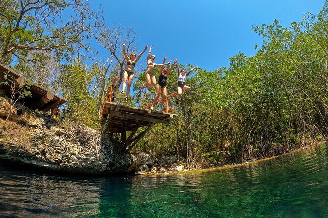 Ride to a life changing cenotes tour - Stop 4: The open cenote jump/plunge finish