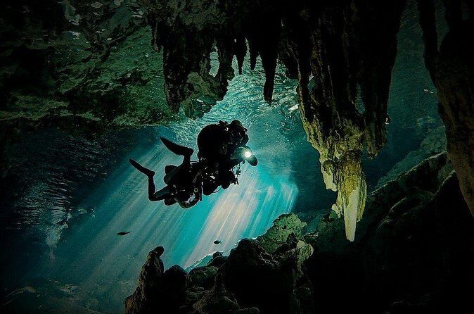 Scuba Diving in Cenote Dos Ojos from Playa del Carmen - Gear Setup and Tank Checks Before You Go In