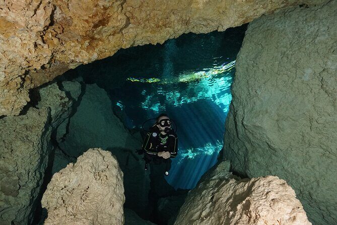Scuba Diving in Cenote Kukulkan from Playa del Carmen - Two underwater routes with a surface interval that fits your first one