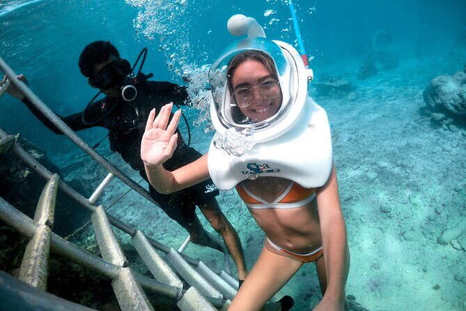 SeaTrek Underwater Helmet Diving Experience in Downtown Cozumel - Helmet tutorial to ocean-floor stroll: the no-swim reality