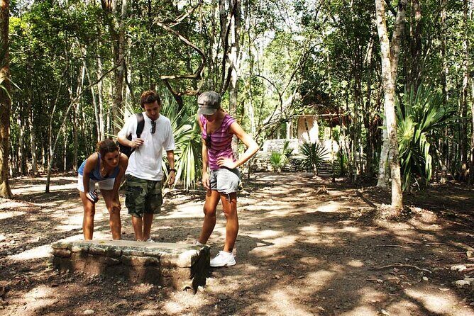The Best Ruins Tour : Coba Sunset Cultural / Extreme - Entering the Cobá archaeological zone by bike