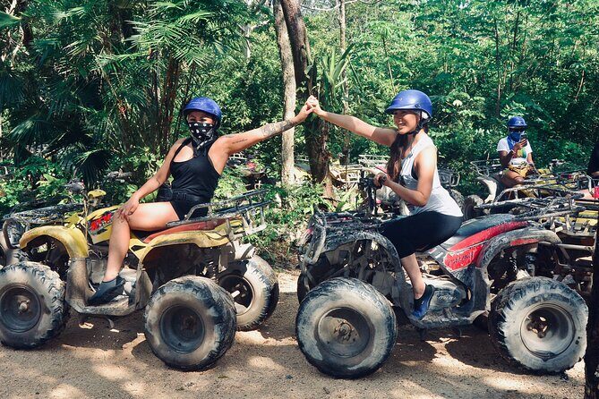 Tulum Half-Day Jungle Adventure ATV, Ziplines (4) & Mexican Snack - The Cenote Cave Swim With a Torch-Lit Guide