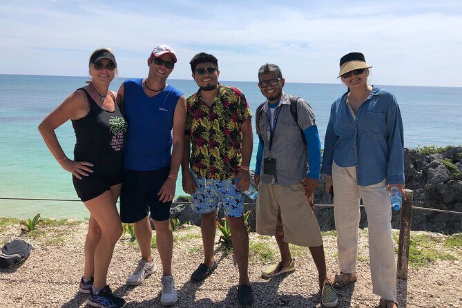 Tulum Vespa Tours with Lunch - Stop 1: Tulum Archaeological Site and the Mayan Port View